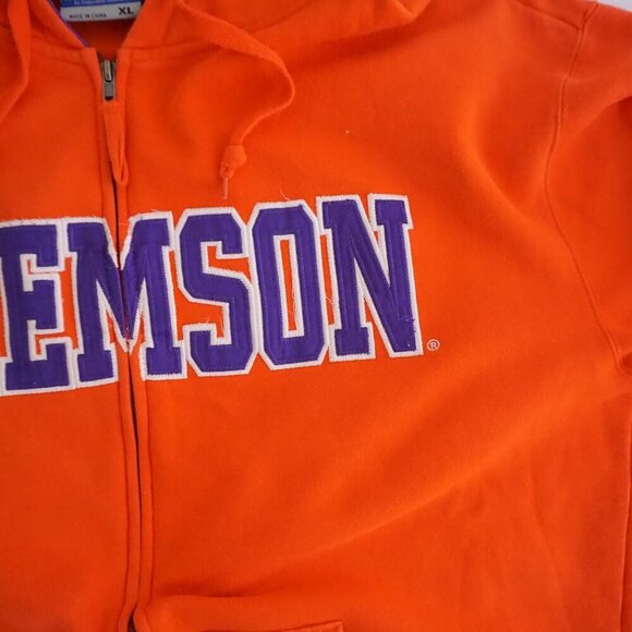 Clemson Tigers NCAA Orange Collegiate Zip Up Sweatshirt XL By Campus Heritage - Picture 10 of 10